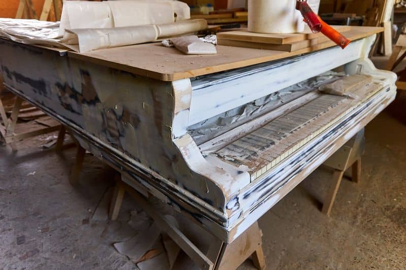 Restauration meuble piano à queue